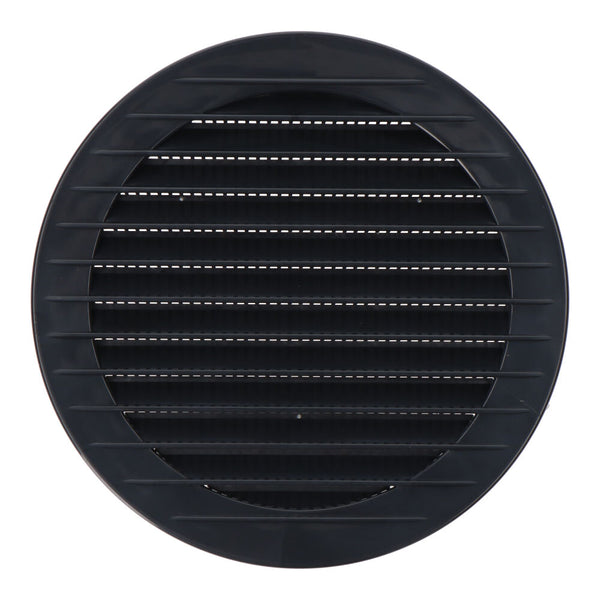 Round Ventilation Grille, ABS, Recessed With Mosquito Net, Ø120mm, Anthracite Grey