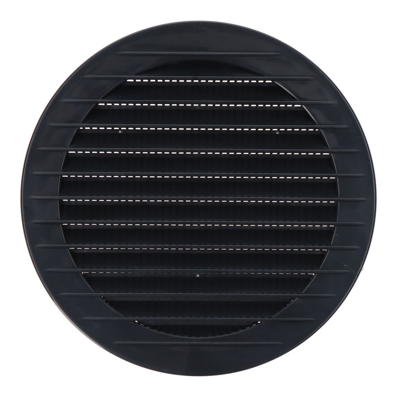 Round Ventilation Grille, ABS, Recessed With Mosquito Net, Ø120mm, Anthracite Grey