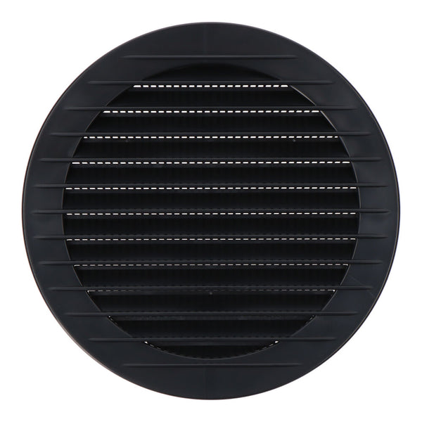 Round Ventilation Grille, ABS, Recessed With Mosquito Net Ø125mm Anthracite Grey