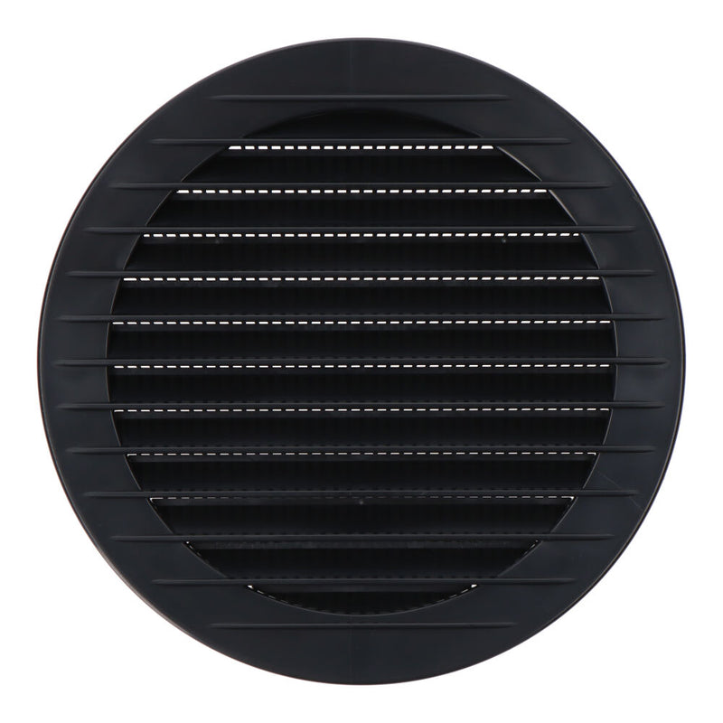 Round Ventilation Grille, ABS, Recessed With Mosquito Net Ø125mm Anthracite Grey