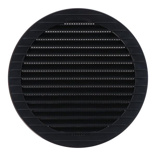 Round Recessed Ventilation Grille With Mosquito Net Ø150mm ABS Anthracite Grey