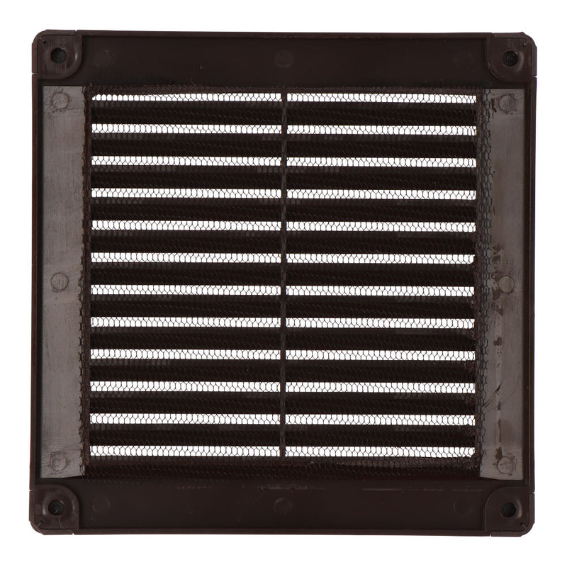 Square Ventilation Grille With Plugs 150X150X7Mm Abs Brown