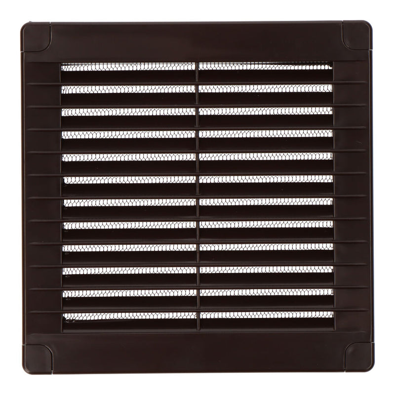 Square Ventilation Grille With Plugs 150X150X7Mm Abs Brown