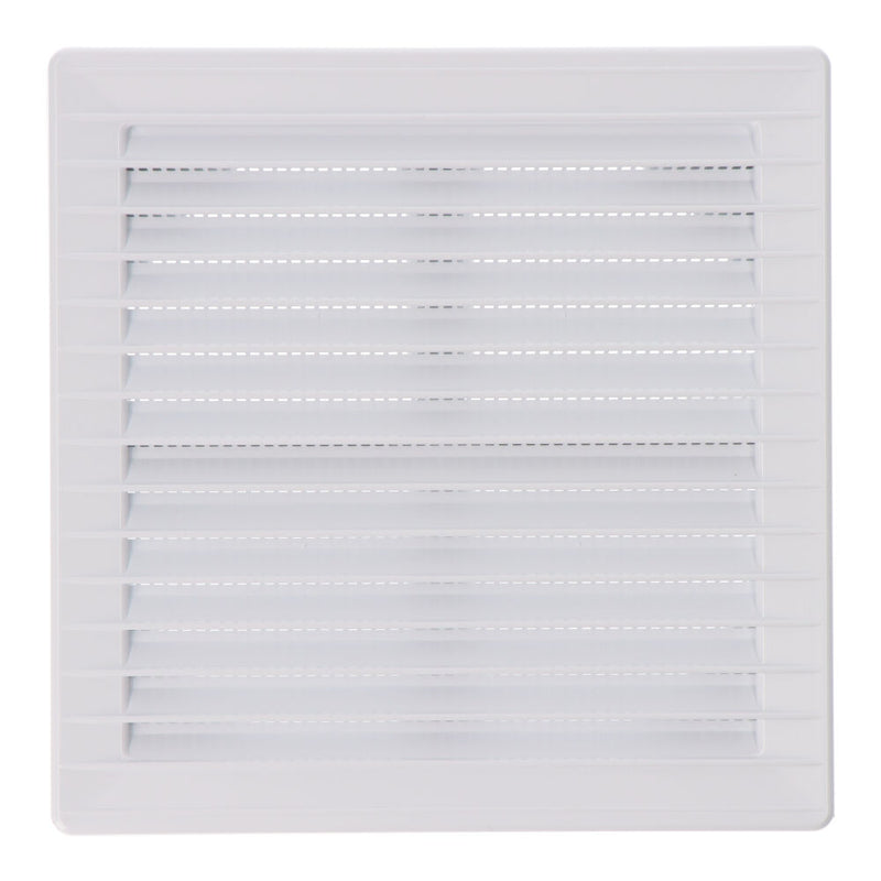 Rejilla Ventilación Cuadrada Empotrable Ajustable Ø 80-150 Con Mosquitera 170X170X11,5Mm Abs Blanca