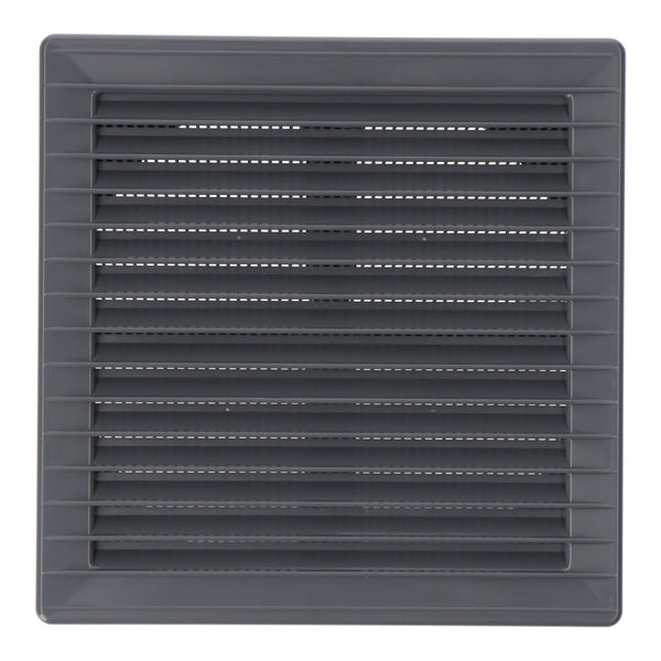 Rejilla Ventilación Cuadrada Empotrable Ajustable Ø 80-150 Con Mosquitera 170X170X11,5Mm Abs Gris