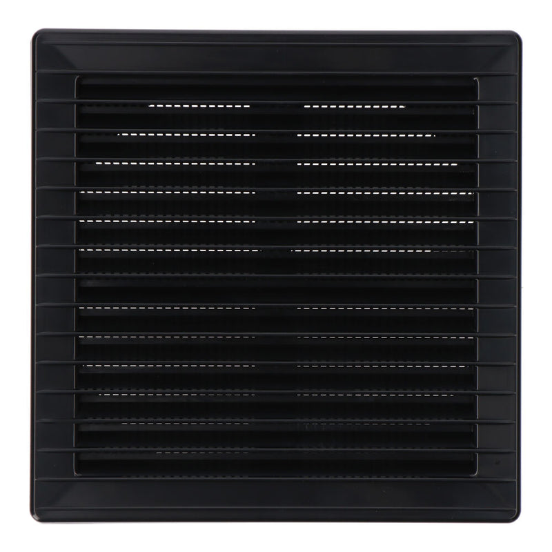 Adjustable Recessed Square Ventilation Grille Ø 80-150 With Mosquito Net 170X170X11.5Mm Abs Anthracite Grey