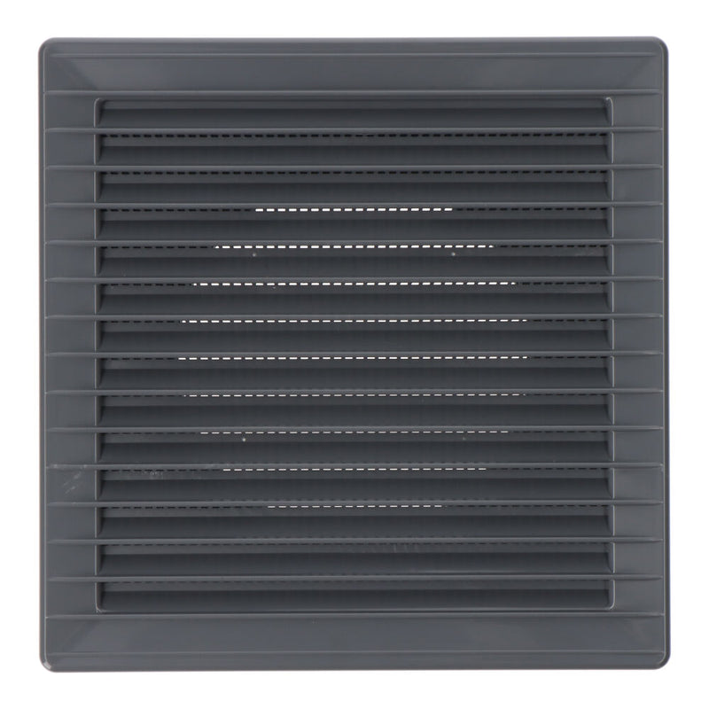 Recessed Square Ventilation Grille Ø 100mm With Mosquito Net 170x170x11.5mm Abs Grey