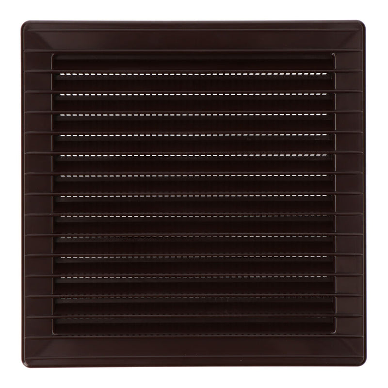 Recessed Square Ventilation Grille With Mosquito Net 140 X 140Mm Abs Brown