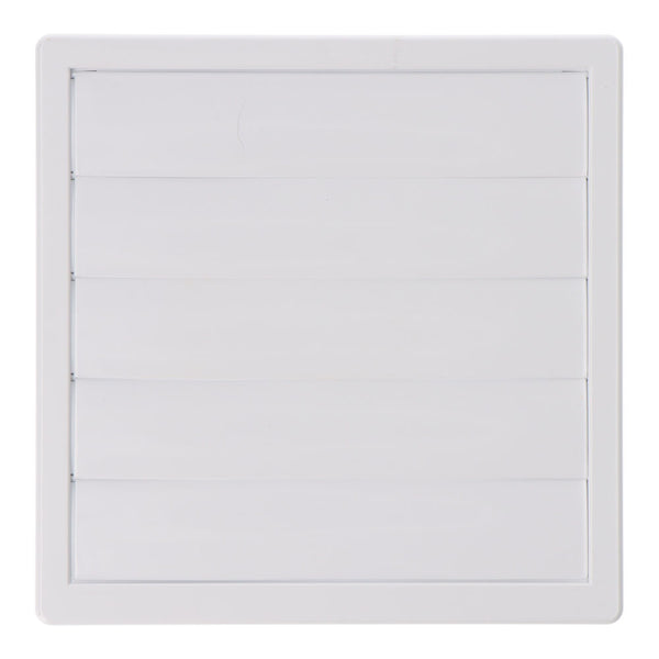 Recessed Square Ventilation Grille With Movable Blades 170X170Mm Interlocking Ø120Mm Abs White