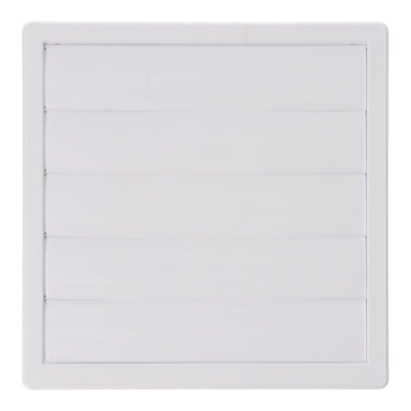 Recessed Square Ventilation Grille With Movable Blades 170X170Mm Interlocking Ø120Mm Abs White