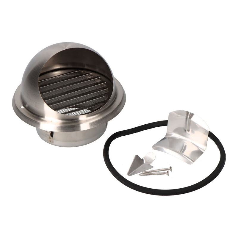 Stainless Steel Ventilation Grille Recessed Cup Ø100 Mm