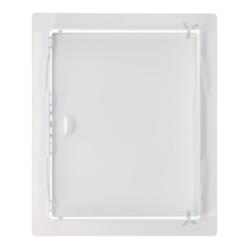 Rectangular recessed manhole cover, white steel, 20x25cm