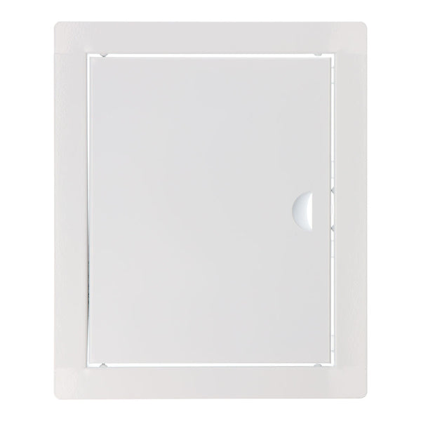 Rectangular recessed manhole cover, white steel, 20x25cm