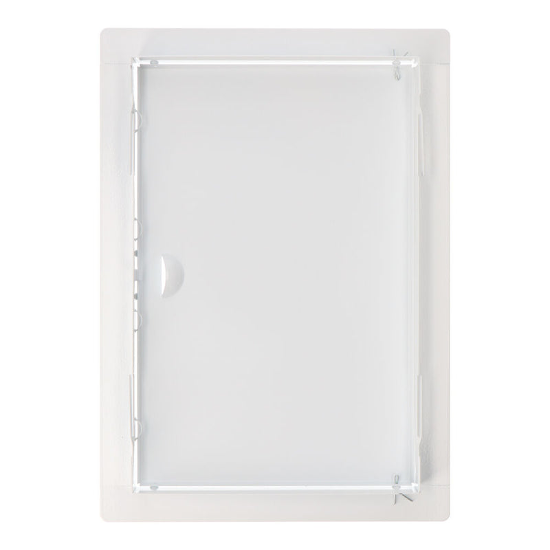 Rectangular recessed manhole cover, white steel, 20x30cm