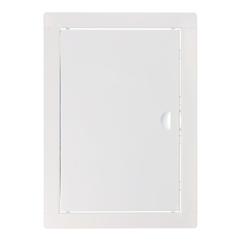 Rectangular recessed manhole cover, white steel, 20x30cm