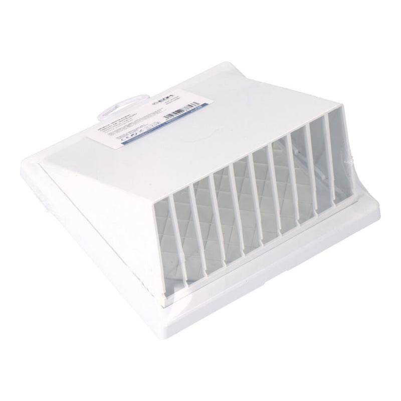 Rejilla Ventilación Con Campana Abs Ø 100Mm 170X170Mm Blanca