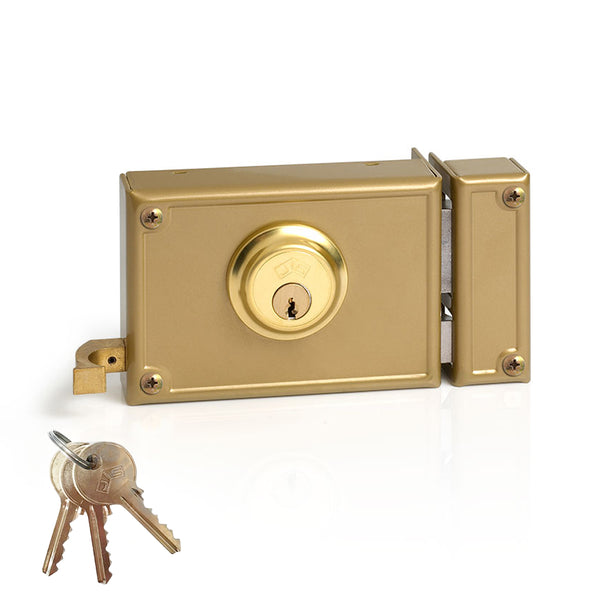 Surface mounted lock with strike and key, right Jis 12-12D Jis