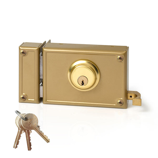 Surface mounted lock with strike and key, left Jis 12-12I Jis