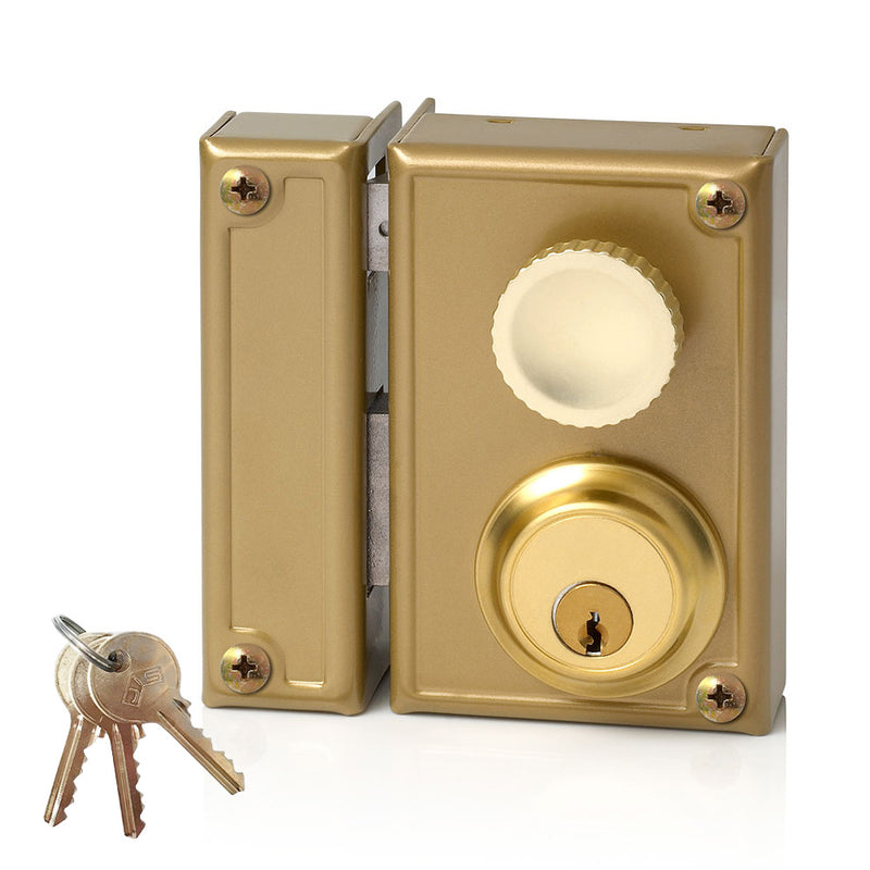 Surface mounted lock with strike and key, left Jis 34-7I Jis