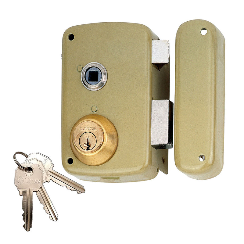 Surface mounted lock with 5056B cylinder, 60mm entry, right hand 95056Bhe60D Lince