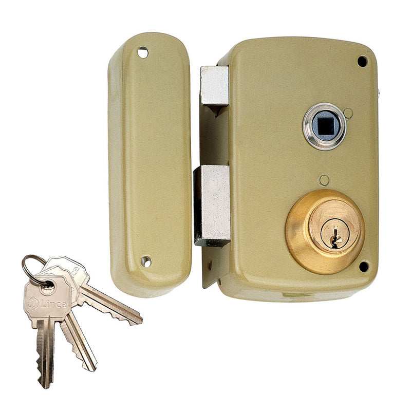 Surface mounted lock with 5056B cylinder, 60mm entry, left hand 95056Bhe60I Lince