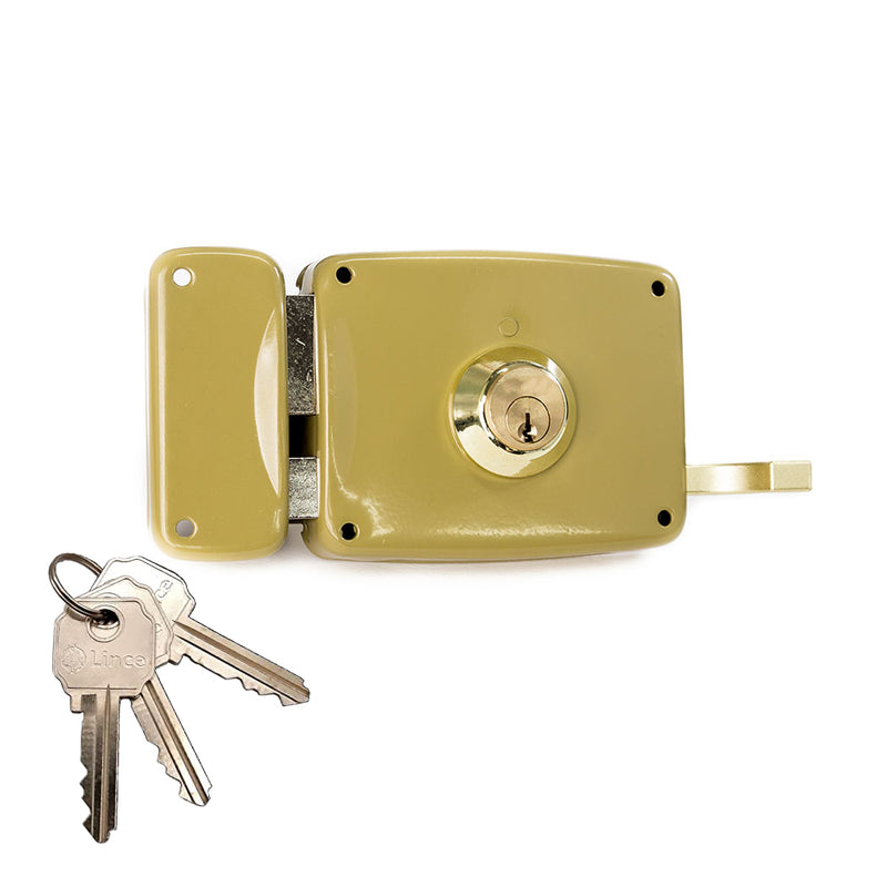 Surface mounted lock with 5125A cylinder, 120mm entry, left hand 95125Ahe12I Lince