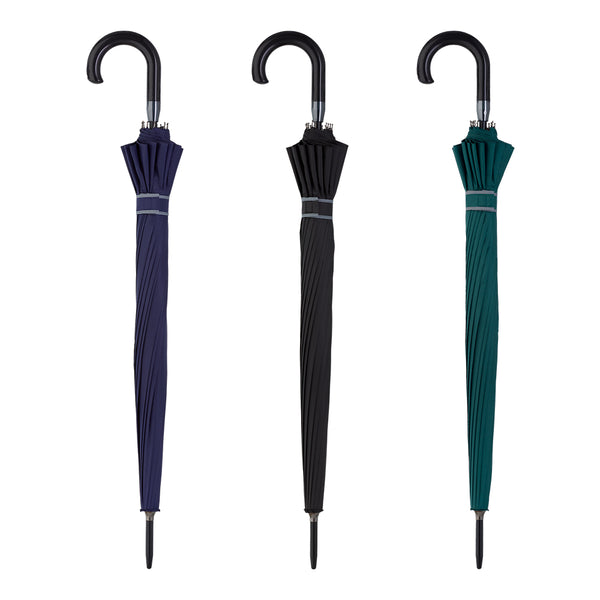 Automatic Umbrella Metal Shaft 16 Ribs Ø110Cm Plastic Handle Weather Assorted Colors / Models