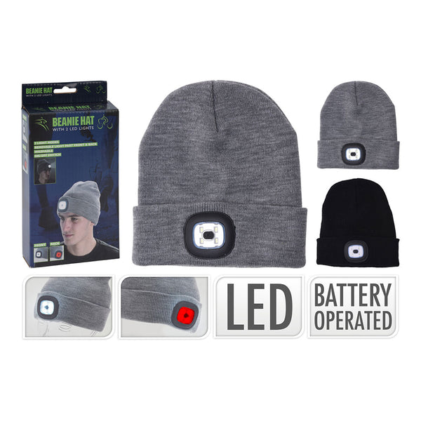 Cap with LED lights in assorted colors 60Lm