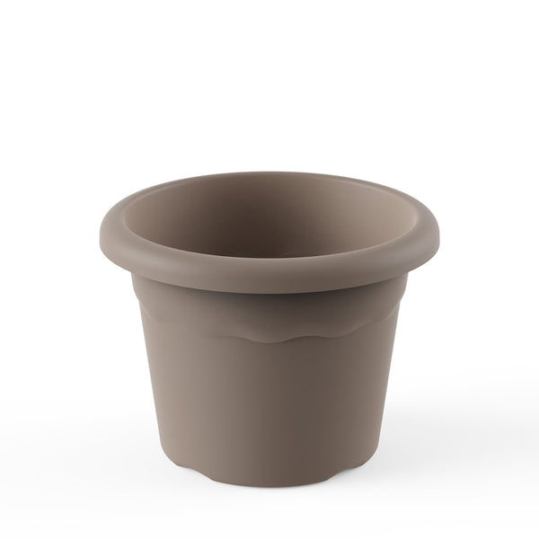 Round Pot Measures 22cm Taupe Color 7322 Tau Plastiken