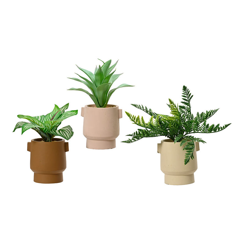 Planta Artificial De 25Cm Con Macetas Colores Surtidos  808559