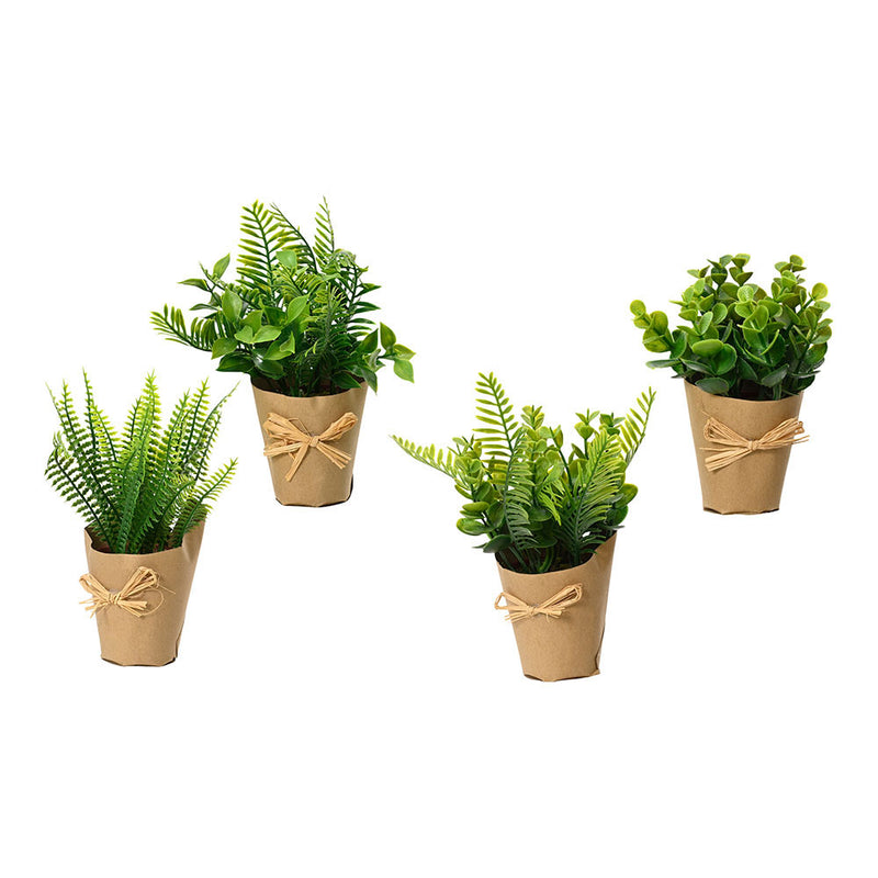 Artificial Plant With 18cm Paper Pot Assorted Models 808607