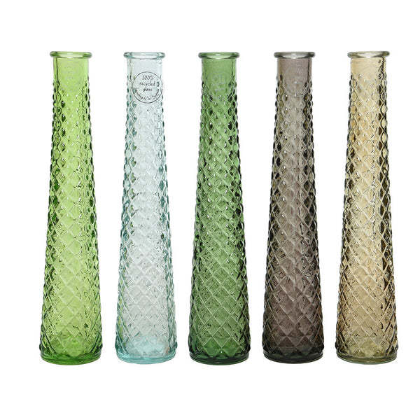 100% Recycled Glass Vase, 32cm, Assorted Colours 869654