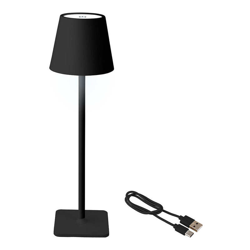 Black LED Table Lamp for Outdoor and Indoor Use 17cm Rechargeable 894376