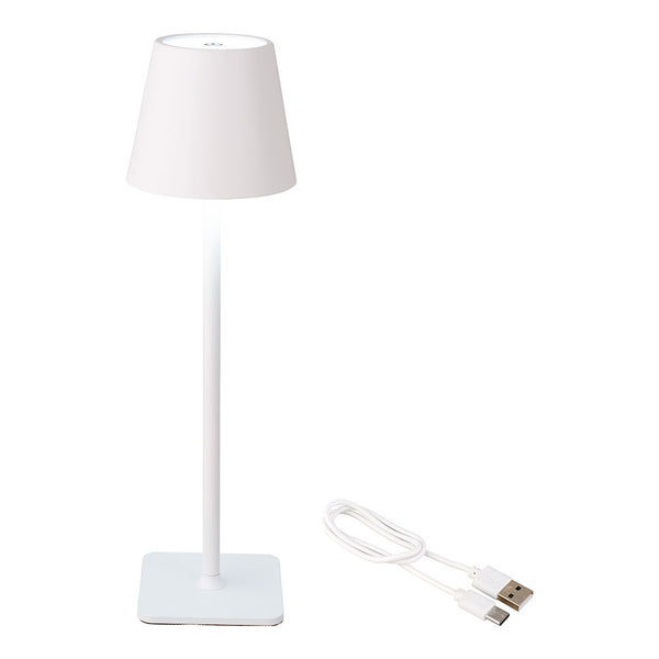 White LED Table Lamp for Outdoor and Indoor Use 37cm Rechargeable 894378