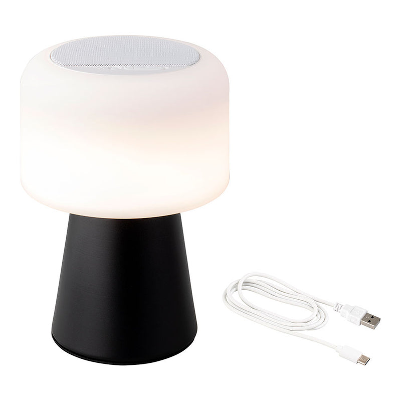 Led Lamp With Speaker For Outdoor And Indoor Black And White Color 22.5Cm Rechargeable Bluetooht 894415