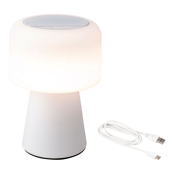 LED Lamp With Speaker For Outdoor And Indoor White Color 22.5Cm Bluetooht Rechargeable 894417