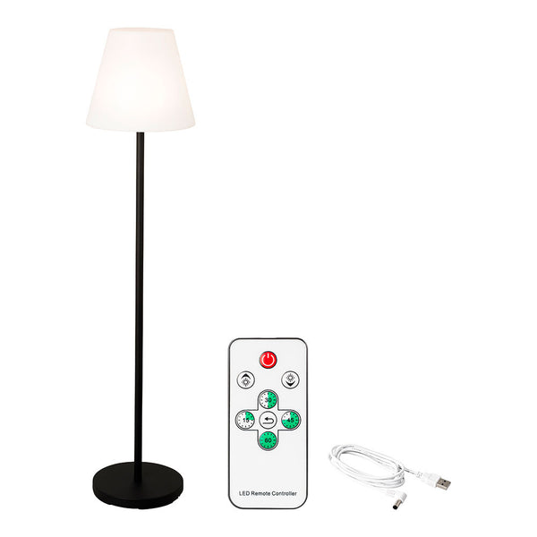 Black and White Floor Lamp for Outdoor and Indoor Use Rechargeable with Remote Control 150cm 894459