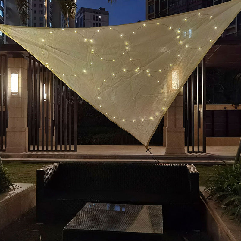 Toldo De Ocultación Con Led Solar Para Exterior 300X300X300Cm, Color Beige 899179