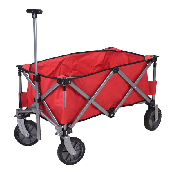 Folding Beach Cart 79x107x54cm Red Color