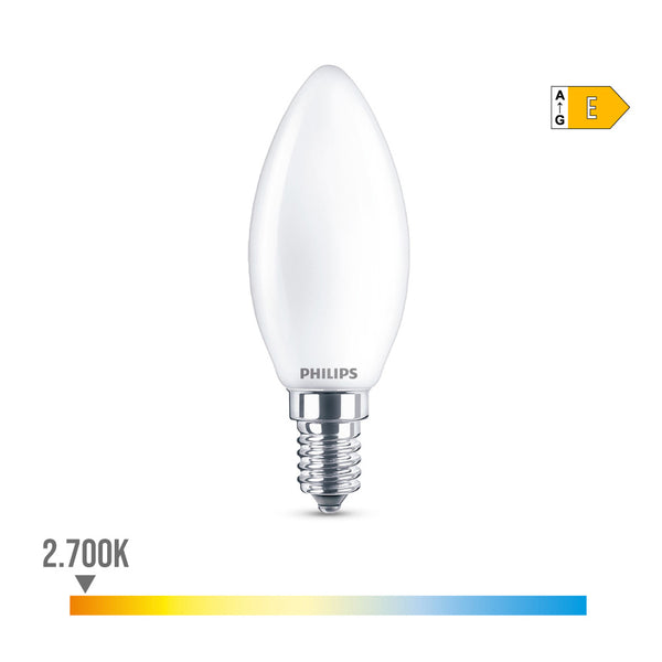 Philips E14 LED Candle Bulb 6.5W 806Lm 2700K Warm Light Ø3.5X9.7Cm