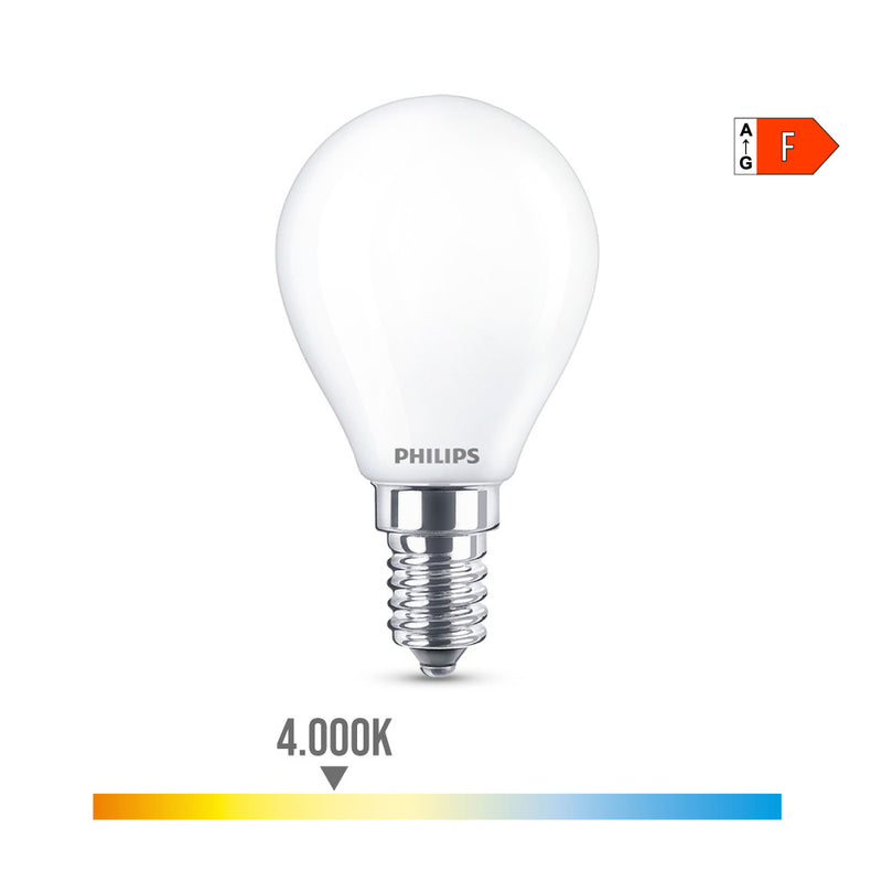 Philips E14 4.3W 470Lm 4000K Daylight LED Spherical Bulb Ø4.5x8.2cm