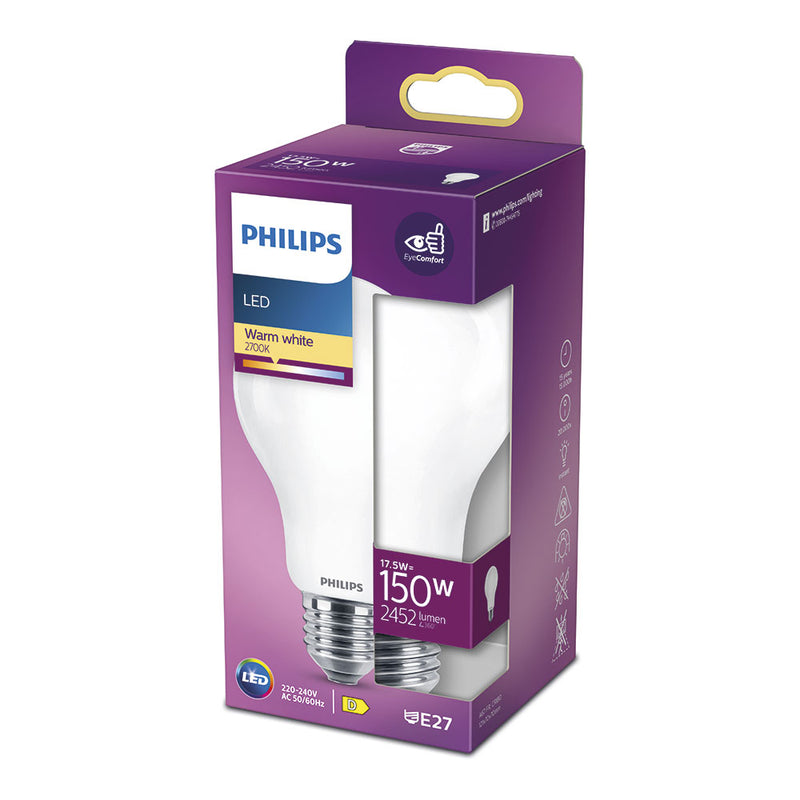 Standard Led Bulb E27 17.5W 2452Lm 2700K Warm Light Ø7.5X12.1Cm, Philips