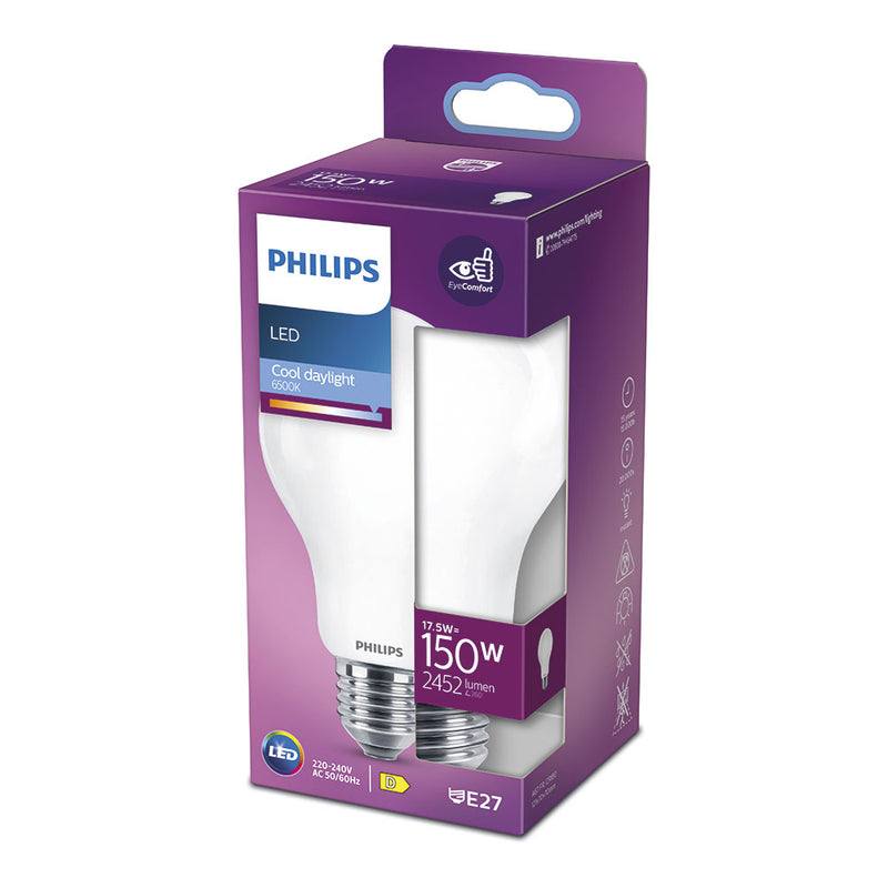 Standard Led Bulb E27 17.5W 2452Lm 6500K Cold Light Ø7.5X12.1Cm, Philips