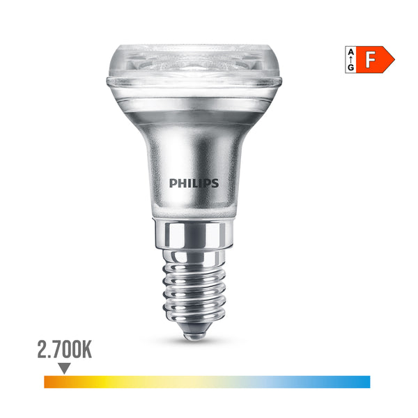 Philips Cla 36D 1.8W R39 LED Reflector Bulb, 150Im E14 2700K