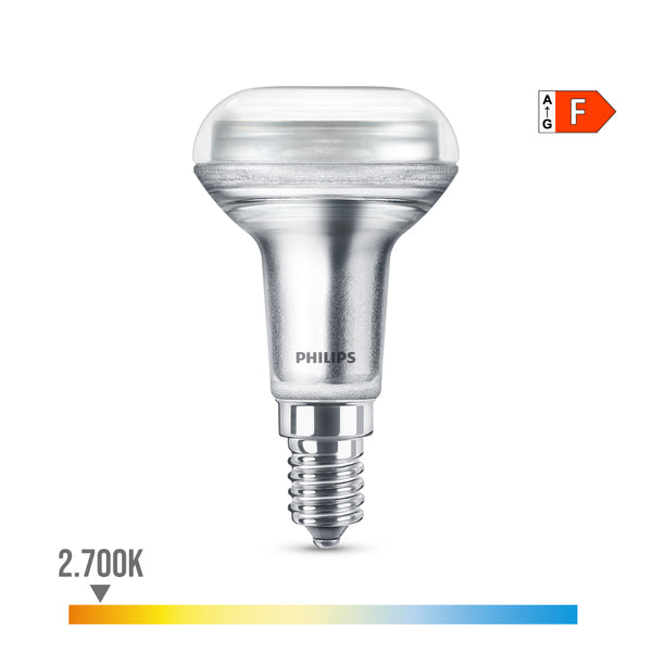 Bombilla Reflectora Led Cla 36D 4,3W R50, 320Im E14 2700K, Philips