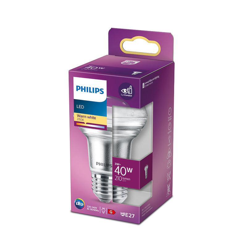 Led Reflector Bulb Cla 36D 3W R63, 210Im E14 2700K, Philips