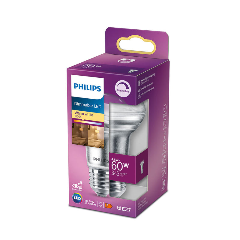 Led Bulb 36D 4.5W R63, 345Im E27 2700K, Philips