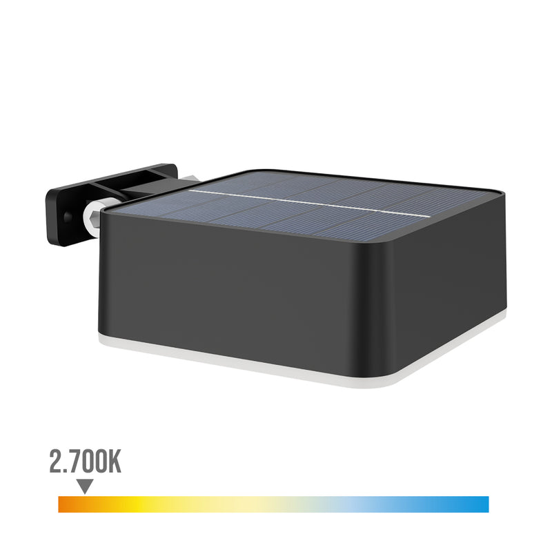 Square Solar Wall Light, IP 44 1.5W, 200Im 2700K, Warm Light, Measurements: 10.5X4.6X13.6Cm, Philips