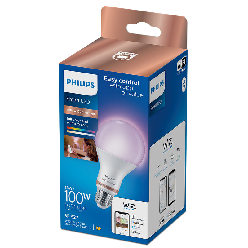 Standard Led Bulb E27 13W Full Colors 1521Lm Wifi Philips Wiz