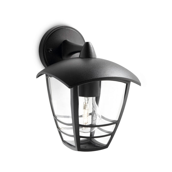 Outdoor Wall Light Inv, 1X60W Black Mod, Creek Philips